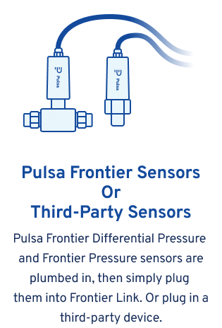 Pulsa Frontier Differential Pressure sensor and Pulsa Frontier Pressure sensor